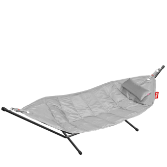  Fatboy Headdemock Deluxe Light Gray hammock with black stand - 2