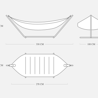  Fatboy Headdemock Deluxe Dark Blue hammock with black stand - 7