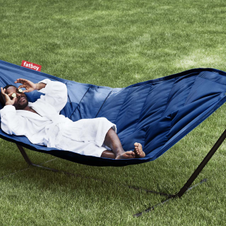 Fatboy Headdemock Deluxe Dark Blue hammock with black stand - 9