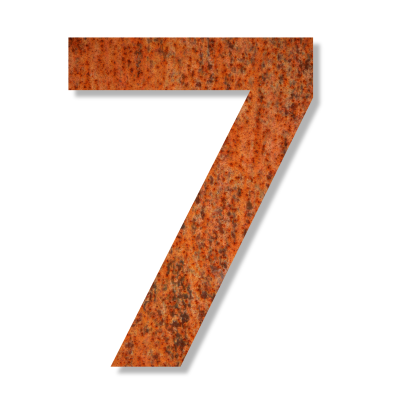 Keilbach Iron Number "7" 24 cm house number