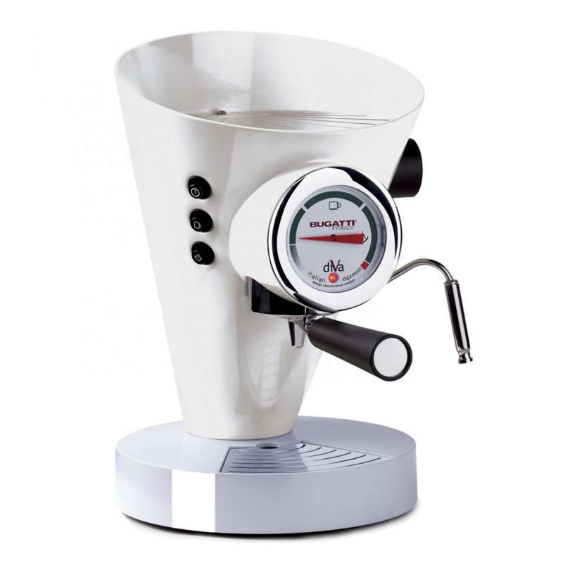  Casa Bugatti Diva coffee machine white | BUY CHEAPER WITH A DISCOUNT CODE