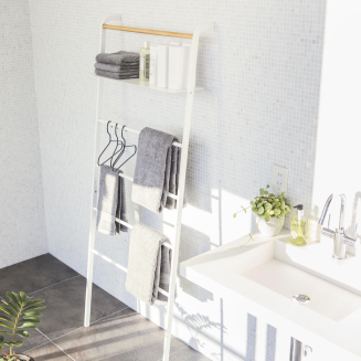  Yamazaki white clothes or towel rack - 7