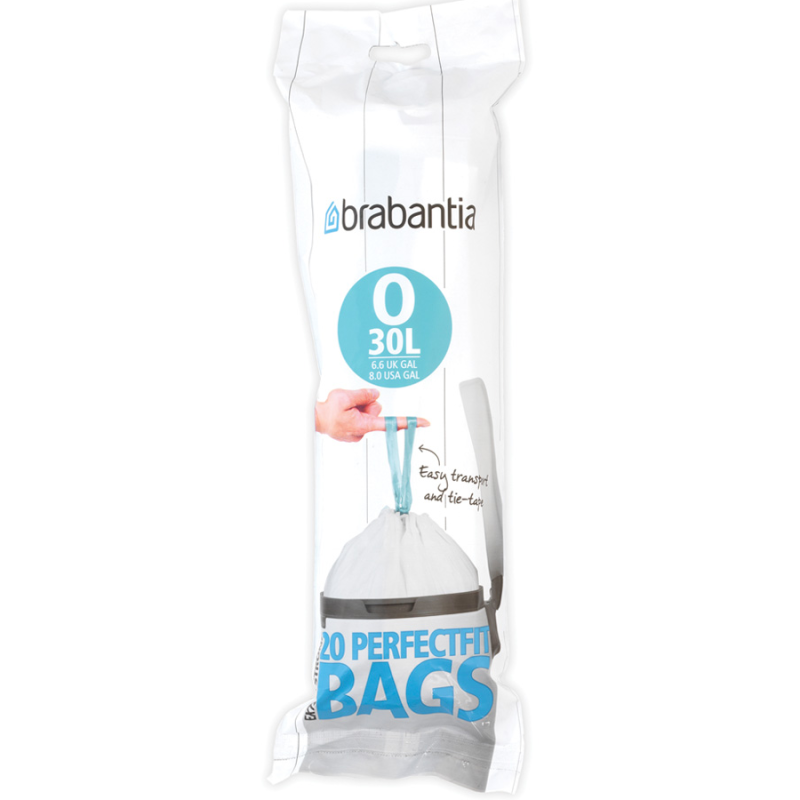 Brabantia PerfectFit Bags garbage bags, size O 30l, 20 pcs