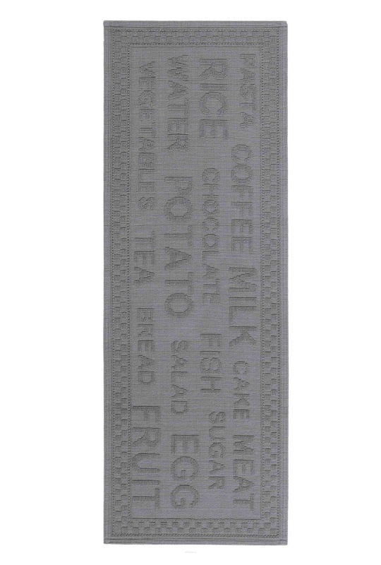 Bricini Grocery Magnetic Gray kitchen rug 55x150 cm