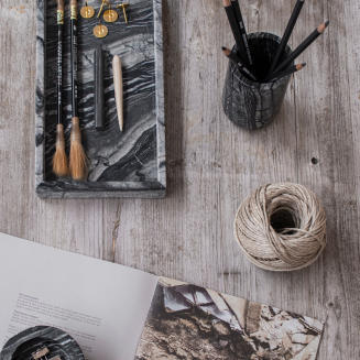 Taca dekoracyjna Mette Ditmer Denmark Marble Black - 2