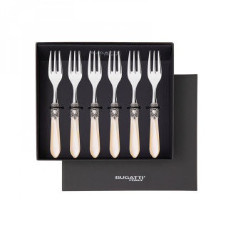 Zestaw 6 widelczyków Casa Bugatti Oxford Ivory/Old Silver - 2