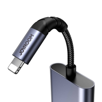 Adapter audio 2w1 Joyroom SY-L01 lightning do 3.5mm + lightning (czarny) - 4
