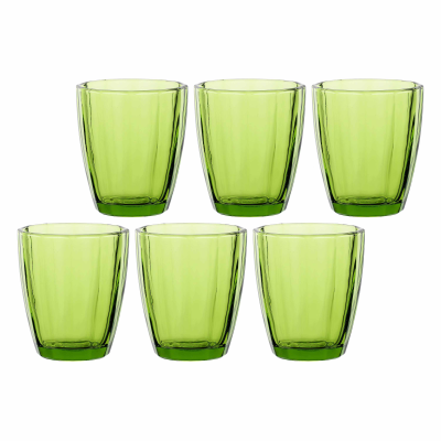  Set of 6 Rose&Tulipani Amami Green glasses 320 ml