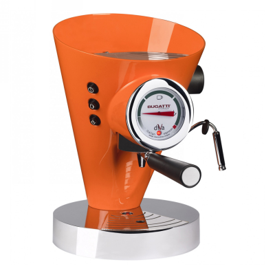  Casa Bugatti Diva coffee machine orange | BUY CHEAPER WITH A DISCOUNT CODE