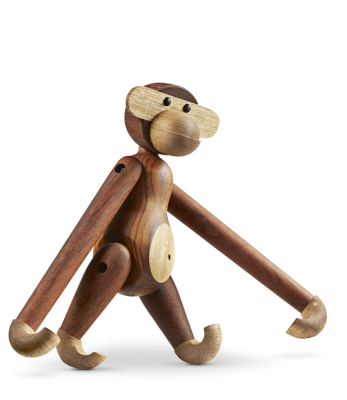  Wooden figurine Kay Bojesen Monkey, teak and medium oak
