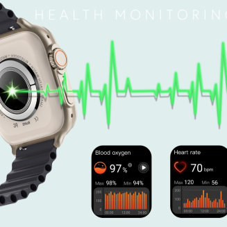 Smartwatch Męski RUBICON RNCF17 Tytan/Black SMARUB268 - 8