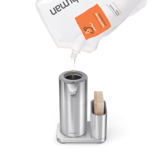  Touchless dispenser with a battery and a container for Simplehuman accessories, brushed steel - 7