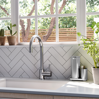  Touchless dispenser with a battery and a container for Simplehuman accessories, brushed steel - 3