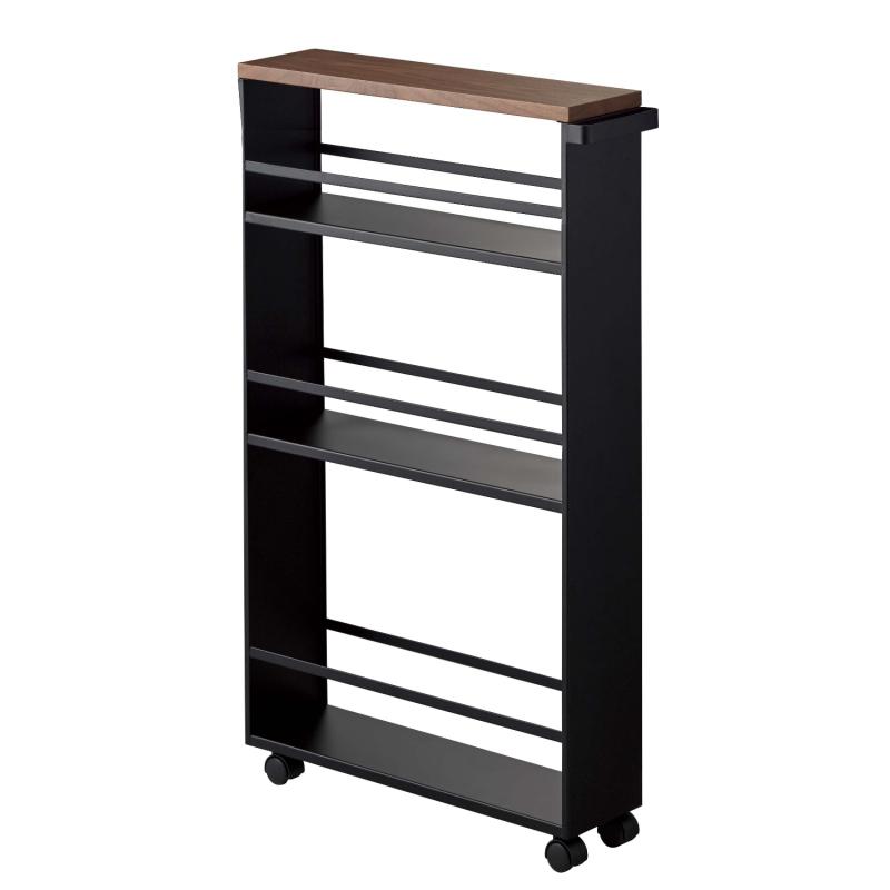  Yamazaki Tower Rolling Slim black shelf on wheels