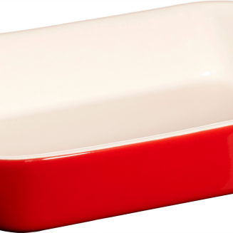  Set of 3 rectangular Staub ceramic platters - Red - 2