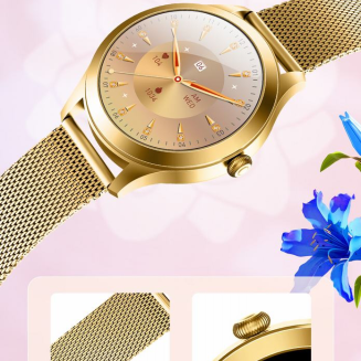 Smartwatch Gravity Różowo Złoty 2 Paski GT25-1 PRO - 15