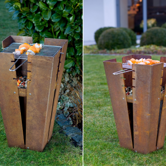  Keilbach Fuji garden fire pit with grill - 7