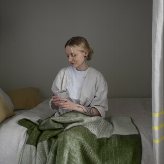 Koc Lapuan Kankurit KAAMOS white-olive 100x150 cm - 4