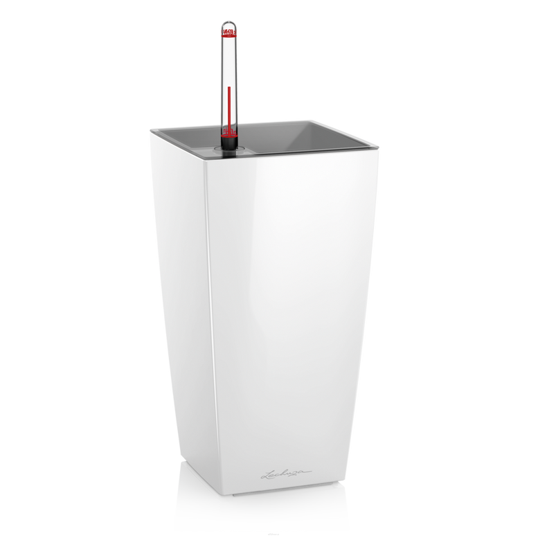  Lechuza Mini Cubi flowerpot | Maxi Cubi white gloss