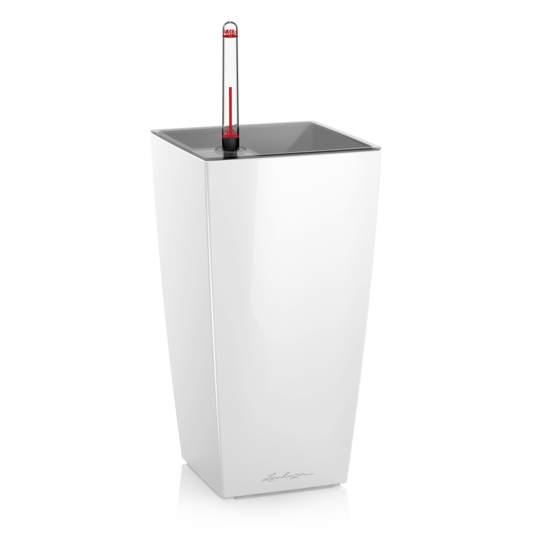  Lechuza Mini Cubi flowerpot | Maxi Cubi white gloss