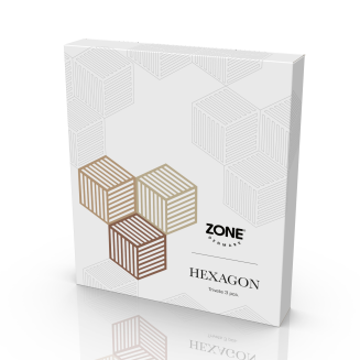  Set of 3 Zone Denmark Hexagon Khaki&Sand&Almond coasters - 5