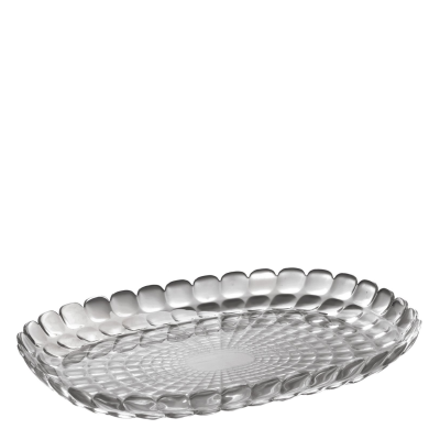Guzzini Tiffany platter L 45 cm gray