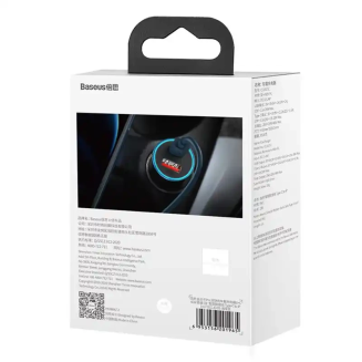 Ładowarka samochodowa Baseus Golden Contactor Pro, USB + USB-C, QC4.0+, PD, SCP, 40W (niebieska) + kabel USB-C do Lightning 1m (niebieski) - 9