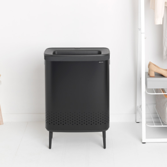  Brabantia Bo laundry basket 2x45l, matte black - 9