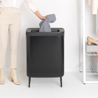  Brabantia Bo laundry basket 2x45l, matte black - 10
