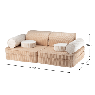  Wigiwama Settee Brown Sugar Children's Sofa - 7