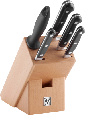  Set of 4 knives + sharpener in the Zwilling Professional S block