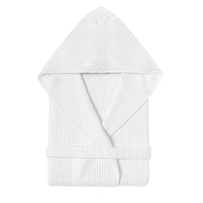  Graccioza Melody White hooded bathrobe