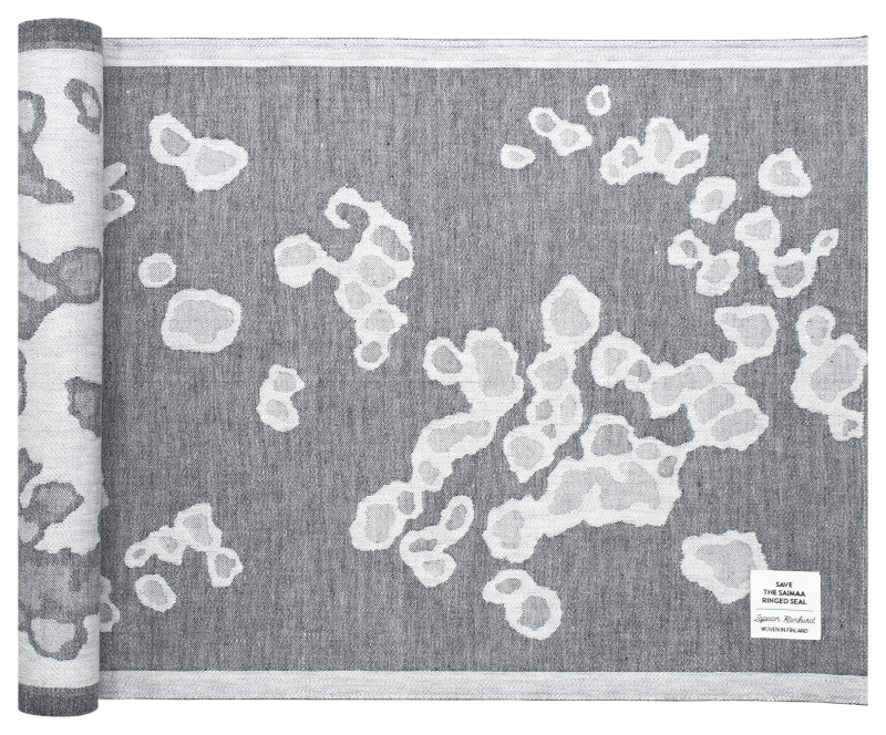  Lapuan Kankurit sauna underlay SAIMAANNORPPA white-gray 46x150 cm