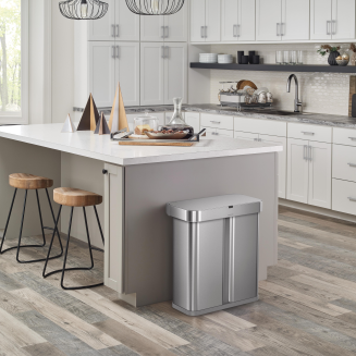  Simplehuman Sensor Liner Pocket Recycler two-chamber basket with motion and voice sensor 58l - 4