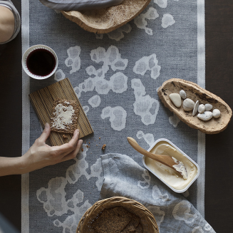  Lapuan Kankurit sauna underlay SAIMAANNORPPA white-gray 46x60 cm - 3