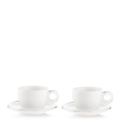  Set of 2 Guzzini Gocce cappuccino cups, white