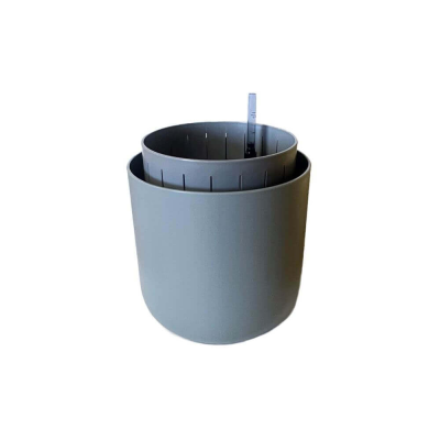 PLASTIA TOLITA AIR Donica samonawadniająca okrągła 16 cm szary