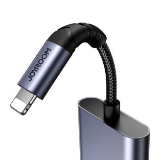 Adapter audio 2w1 Joyroom SY-L02 lightning do 2x lightning (czarny) - 4