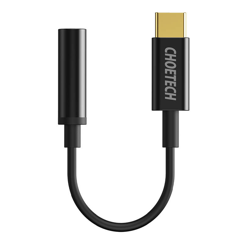 Adapter audio CHOETECH AUX003 USB-C-jack 3,5mm (czarny)