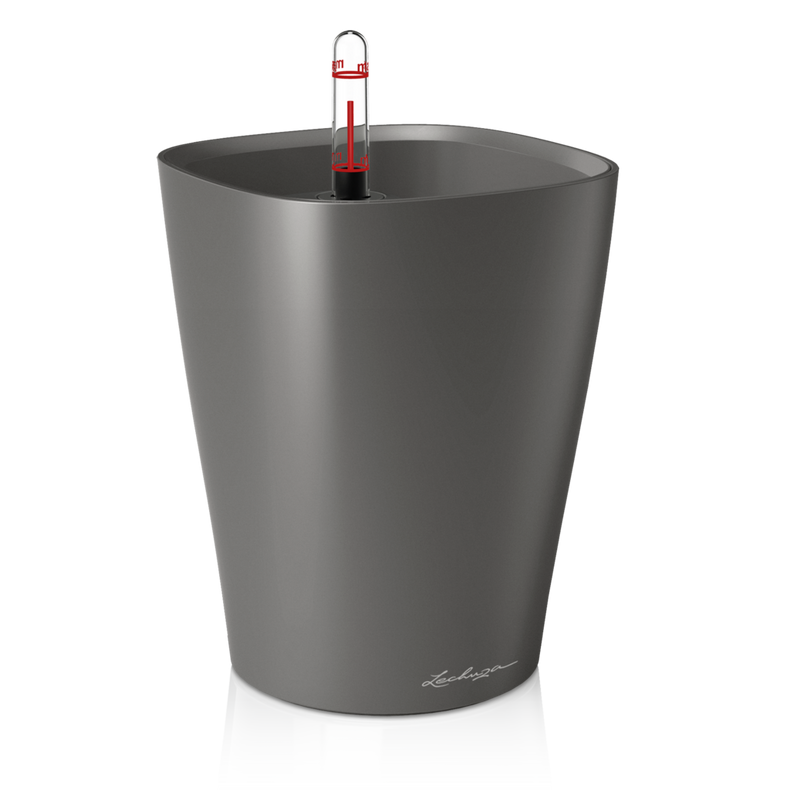  Lechuza Deltini flowerpot anthracite metallic