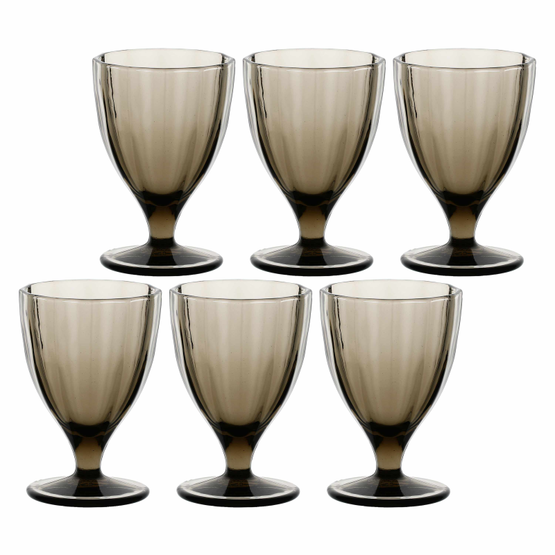  Set of 6 Rose&Tulipani Amami Gray glasses, 300 ml
