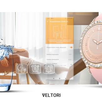 Smartwatch Damski VELTORI VT360-1 Różowy Pasek Silikonowy - 11