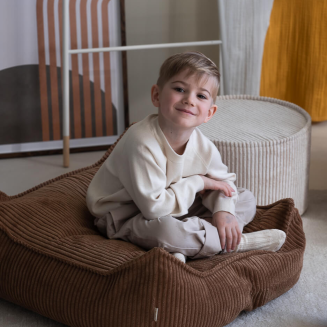  Wigiwama Square Ottoman Toffee Children's Pouf - 5