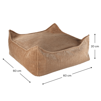  Wigiwama Square Ottoman Toffee Children's Pouf - 2