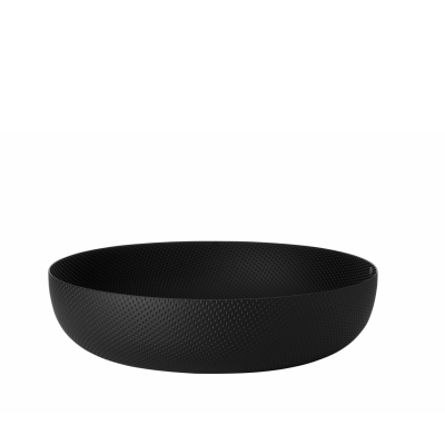 Alessi Texture fruit and snack bowl, black, 29 cm