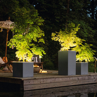 Lechuza Canto Stone flowerpot 30 LED cube white quartz - 8