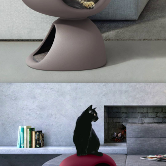 Legowisko dla kota United Pets Cat Cave czerwone - 4