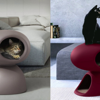 Legowisko dla kota United Pets Cat Cave czerwone - 6