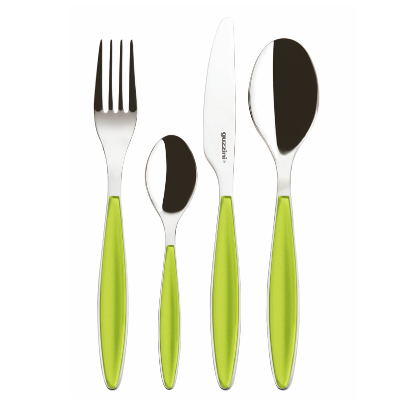 Guzzini Feeling cutlery set, 24 pcs, green