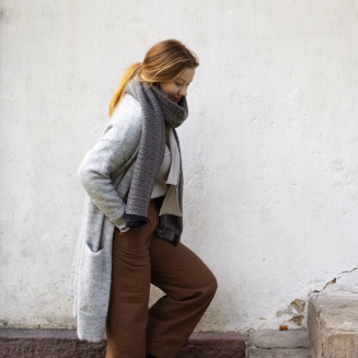  Merino wool scarf Lapuan Kankurit Koli beige-black 60x220 cm - 3